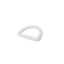 25mm White Standard D-Ring Pack of 100