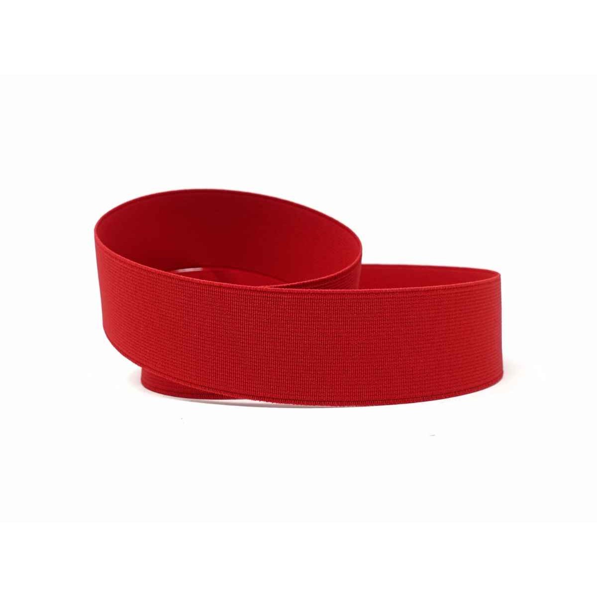 0.85 inch (22mm)/1 inch(24mm) Wide Red Embroidery Woven Latex-free Elastic  Band - 1 Yard